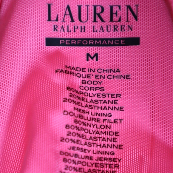 NWT Super Cute Ralph Lauren Performance Pink/Black Active Top | Size: Medium - Picture 5 of 6